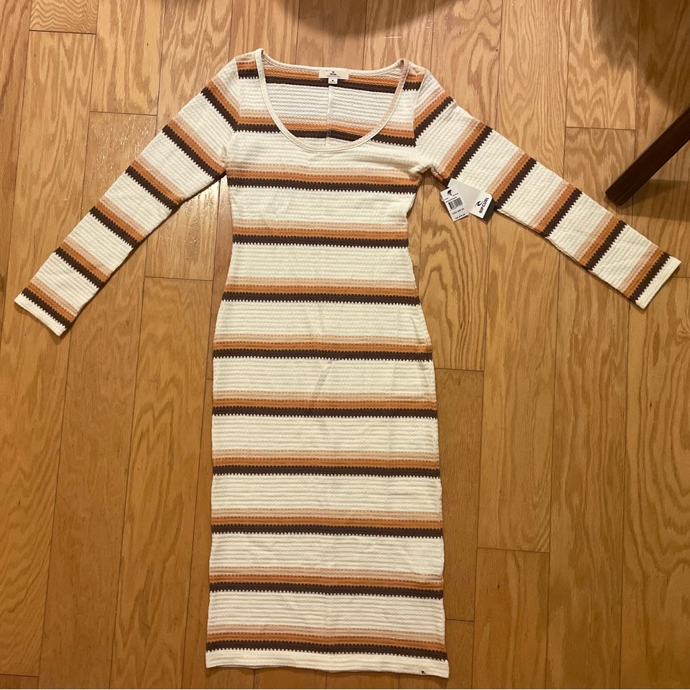 Rip Curl- Sun Club Stripe Midi Dress (NWT)